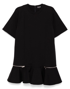 Платье мини на молнии, черный Del core