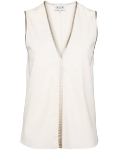 Топ с V-образным вырезом, нейтральный цвет Del core