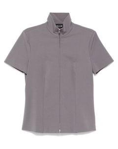 Рубашка на молнии с короткими рукавами, серый Del core