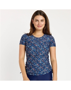 Женский купальник Nina с коротким рукавом для кормления и беременных, цвет navy mosaic Calypsa