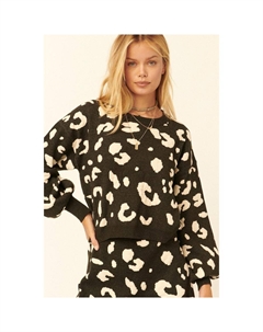 Свитер-пуловер с леопардовым принтом Fashnzfab