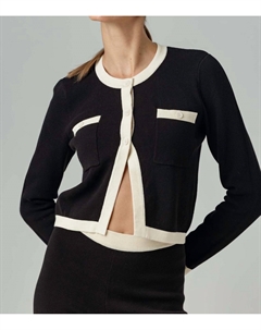 Кардиган Amora черного цвета/цвета слоновой кости Sundays