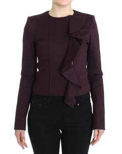 Ruched Куртка Пальто Блейзер Женская Короткая, фиолетовый Gf ferre