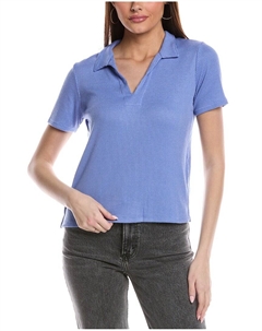 Вязаный свитер-поло, синий Rag & bone