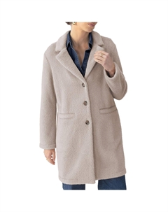 Женская шуба из искусственного меха с длинным рукавом, серый Sanctuary