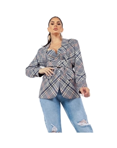 Блейзер оверсайз с поясом, серый Fashnzfab