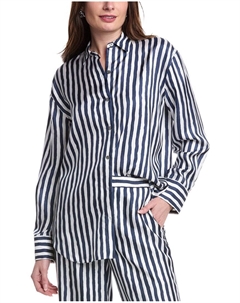 Шелковая рубашка бойфренда, синий Theory