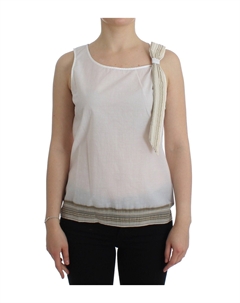 Топ Блузка Майка Рубашка Женская Без Рукавов, белый Ermanno scervino