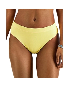 Раздельные плавки для плавания для женщин-юниоров с ребристым узором средней длины, желтый Roxy