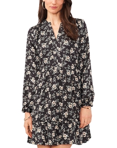 Женское мини-платье-футляр с цветочным принтом, цвет rich black Vince camuto