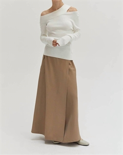 Топ Ingrid на одно плечо в рубчик цвета Off/white Crescent