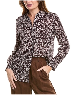 Шелковый топ Sunaya, красный Theory