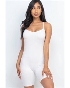 Женский комбинезон-боди с перекрестными бретелями на спине, белый Fashnzfab