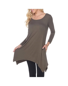 Женская туника Легкая туника Топ, оливковый White mark