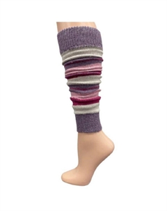 Женские полосатые шерстяные гетры ягненка, пары дизайна, цвет Lavender Wear sierra