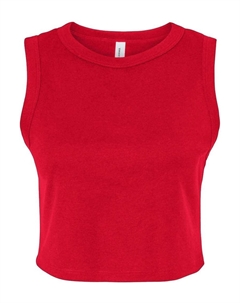 Женская майка Micro Rib Muscle Crop, цвет solid red blend Bella+canvas