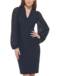 Женское плиссированное коктейльное платье выше колена, темно-синий Vince camuto