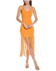 Платье макси от Сандро, оранжевый Sandro