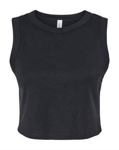 Женская майка Micro Rib Muscle Crop, цвет solid black blend Bella+canvas