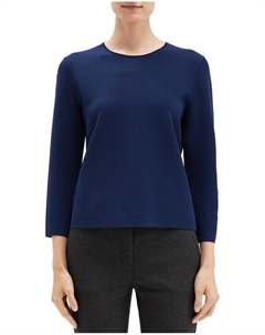 Теория Чистый Crew Пуловер, синий Theory