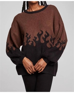 Свитер Foxy Flames Golden Pullover в цвете какао-коричневый Chaser