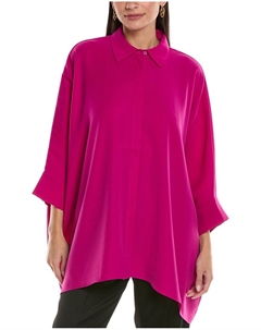 Блуза с драпировкой, розовый St. john