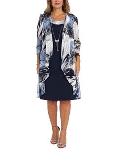 Женское платье, цвет navy/periwinkle R&m richards