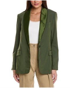 3.1 Пиджак с шалевым лацканом Phillip Lim из смесовой шерсти, зеленый 3.1 phillip lim