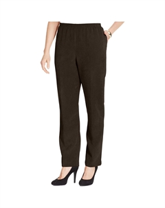 Женские вельветовые брюки Petites с высокой талией, коричневый Alfred dunner