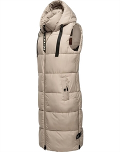 Стеганый жилет "Schnuffelchen" (1 шт.), теплый женский уличный жилет длинный с капюшоном, коричневый Navahoo