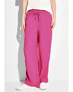 Однотонные льняные брюки, розовый Cecil