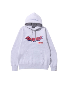 BAPE Ape Пуловер с капюшоном с рисунком, цвет Серый A bathing ape®