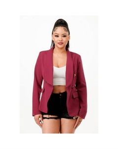 Двубортный пиджак-пиджак, цвет plum Fashnzfab