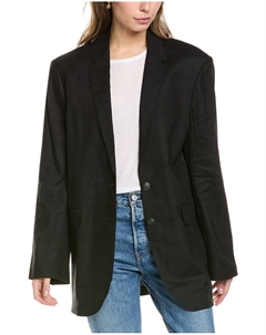 Блейзер из смеси льна и шерсти от Odessa, черный Rag & bone