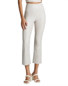 Укороченные расклешенные леггинсы из искусственной кожи цвета фарфора, цвет porcelain Commando