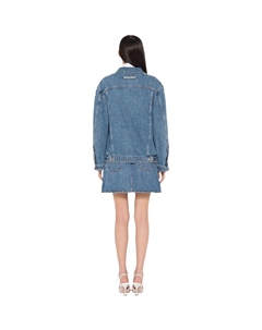 Джинсовая куртка женская синяя Miu miu