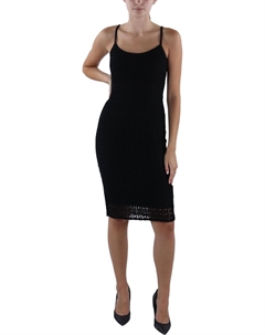 Женский вязаный крючком миди-сарафан, черный Lauren ralph lauren