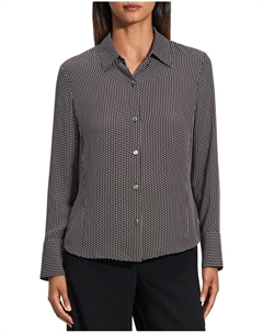 Рубашка на пуговицах Classic Dot Slim, черный Theory