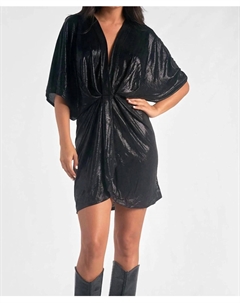 Платье с рукавами «летучая мышь» черного цвета Elan