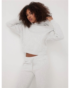 Женская укороченная толстовка Hart Eco-Fleece, цвет light grey heather Bench