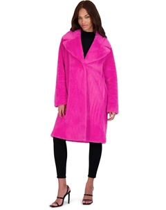 Женская шуба из искусственного меха с плюшем, розовый Avec les filles