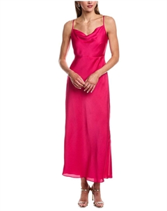 Платье макси с воротником-хомутиком, фиолетовый Vince camuto