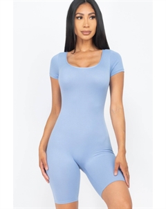 Женский комбинезон с коротким рукавом и круглым вырезом, цвет cloud Fashnzfab