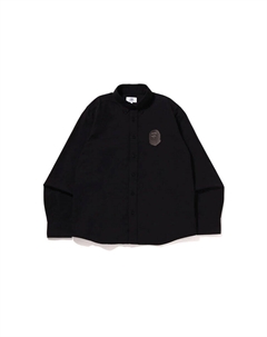 Рубашка BAPE Large Ape Head Oxford BD, серый A bathing ape®