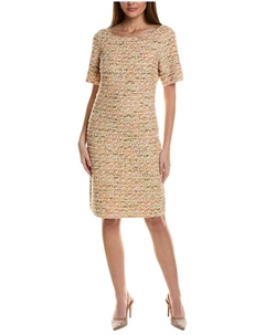 Платье-футляр из твида, цвет tan St. john