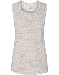 Женская майка-топ Flowy Scoop Muscle, цвет white marble Bella+canvas