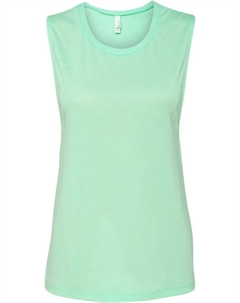 Женская майка-топ Flowy Scoop Muscle, цвет mint Bella+canvas