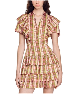 Платье из ткани, зеленый Sandro