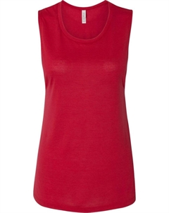 Женская майка-топ Flowy Scoop Muscle, красный Bella+canvas