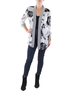 Женский шифоновый блейзер цвета металлик для миниатюрных женщин, серый R&m richards